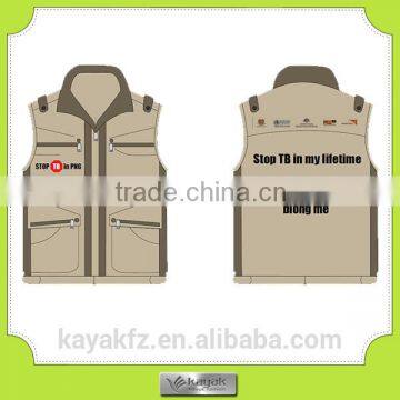 custom-made cotton silk screen printing volunteer vest