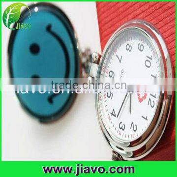 2015 best selling smile face watch for nurses with Japan movement