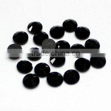 Black Color Hot Fix Glass Rhinestones