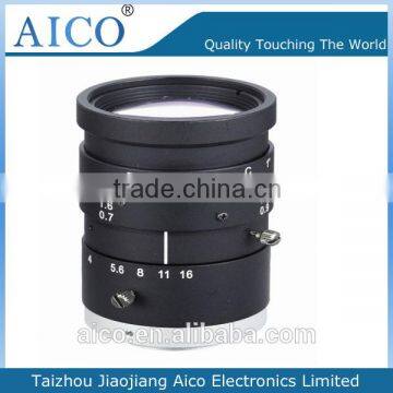 cn aico high resolution Manual iris CCD/CMOS 1" f2.8 75mm c-mount lens