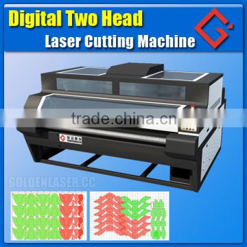 Leather Laser Machine for Leather Cutting and Punching , Digital Two Heads Laser