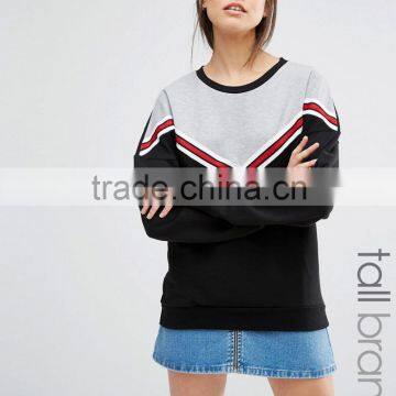 Guangzhou Factory Manufacturer 2016 Color Panel Design Hoodies and Sweatshirts Tops