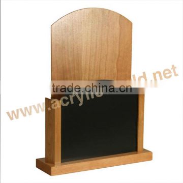 table wood display menu stand wholesale/ wooden menu holder