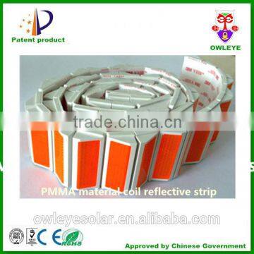 Roadside PMMA material coil reflective strip/Waterproof coil reflector used for guardrail