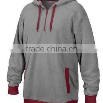 100% cotton bulk round neck printed pullover hoodies without hood