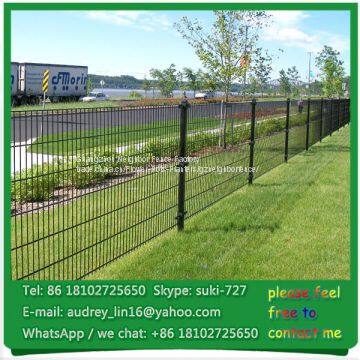 low price decorative double wire mesh fence Nylofor 2D fence panel