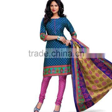 blue indian printed dress