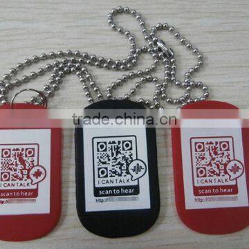 cheap custom qr id tag metal id pet tag for dog