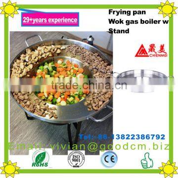 Stainless Steel Concave Gomal Griddle Pan Cooking Grill Fry Wok Pan Large