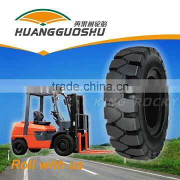 Deep tread pattern solid engineering tire