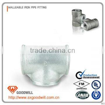 G.I Pipe Fittings Galvanized Baked Tee