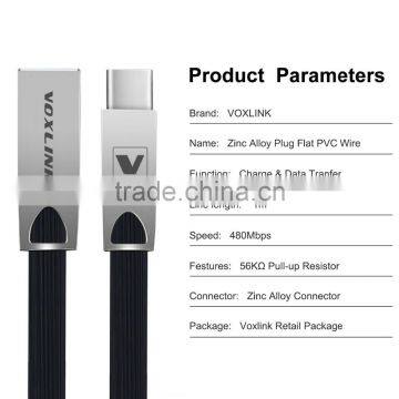 Voxlink 2017 New 5V 1A Zinc Alloy Flat Fast Charging Data Sync Usb Cable for IPhone 6 6s Plus 5s 5 IPad Mini/Samsung/HTC photo-2