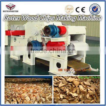 Wood Chipping Shredder Machine Equipment / Diesel Engine Wood Chipper Shreder