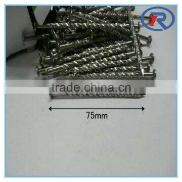 Fluted or Spiral Zinc Galvanized Concrete Nail 45# Made in China