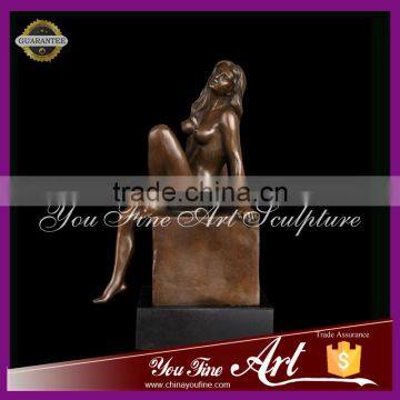 Bronze Beauty Girl Naked Statue photo-2