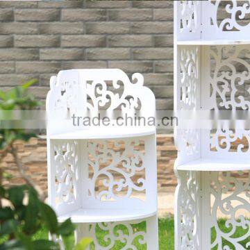New Material, Waterproof WPC White Baroque Shelf Corner Shelf photo-3