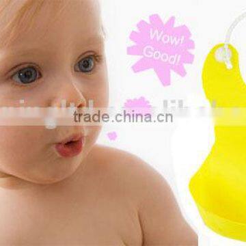 Silicone Baby Waterproof Soft Bib Apron Pinafore Feeding Spill Food Collector Holder photo-5