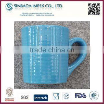 Ceramic Blue New Shape Souvenir Mugs Wholesale