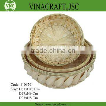 Natural bamboo food basket