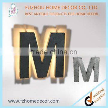 Decorative silver alphabet letters diy led backlit channel letter sign from A to Z