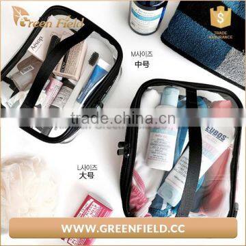 Competitive price clear cosmetic bag with handle