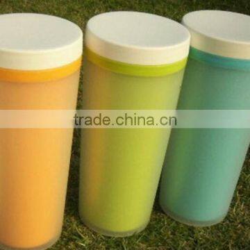 Supply fashion creative plastic double layer thermal insulation Cup (360ml)