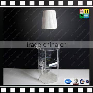 Modern design acrylic bed side lamp table PMMA narrow side table from china manufacturer