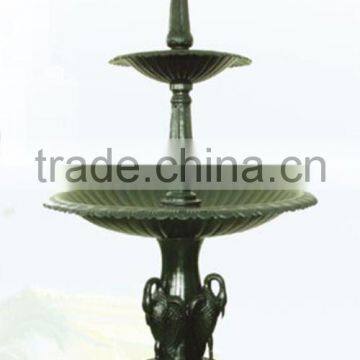 garden decoration outdoor dark green 3 bowls water fountains