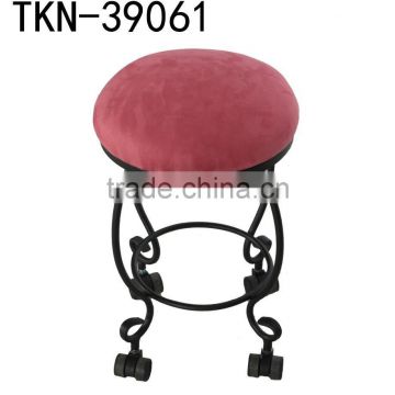 Potable movable Ottoman stool hydraulic chair with wheels used salon furniture TKN-39061