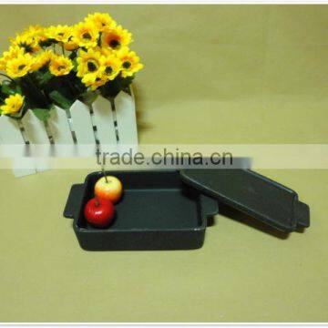 Wholesale Daily Use Square Black Porcelain With Lid Ceramic Bakeware photo-2