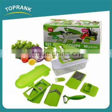 10pcs Multipurpose Fruit Vegetable Tool Set Manual Vegetable Peeler Grater Slicer Cutter photo-3