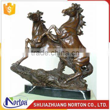 Life size bronze jumping horse sculpture for square decor NTBH-025LI