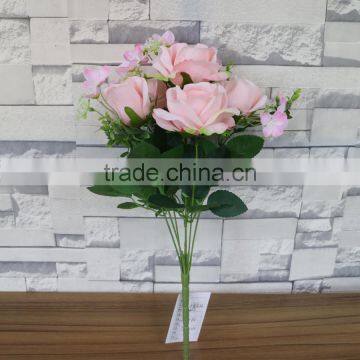 Pink Silk Rose Flower Bouquet photo-2