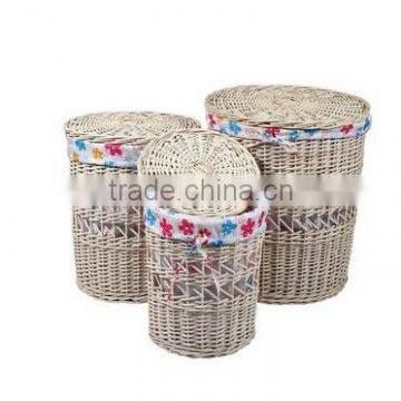 Wicker Material Hand Woven Folding Laundry Basket With Legs photo-3