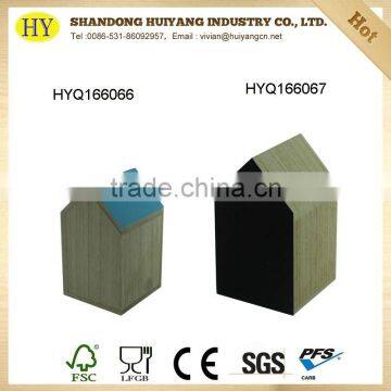 Decorative house shape box wood crafts