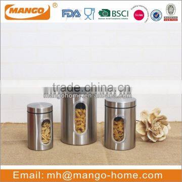 Airtight Tea Coffee Sugar Stainless Steel kitchen Canister