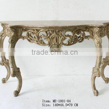 French Style Reproduction Living Room Furniture Console Table With Wood Top photo-2