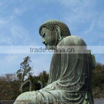 Outdoor Large Fengshui Metal Crafts Bronze Buddha Zen Garden Statues photo-3