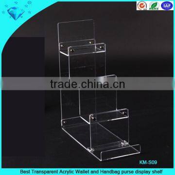 Popular Acrylic Purse Display Stand, Acrylic Wallet Display Stand for Supermarket Wholesale photo-4