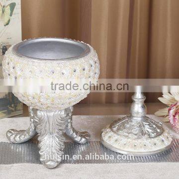 Silver Ceramic Vase With Diamond photo-4