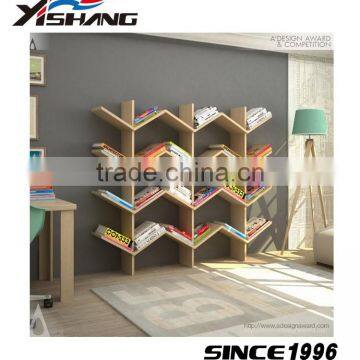 Modern Design Wooden Tree Shaped Bookshelf