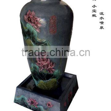 high quality classic water founatin large vase with flower pattern