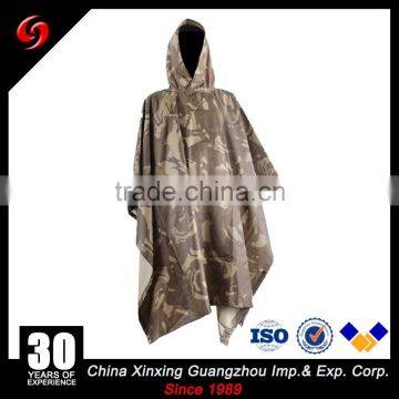 big manufactor for desert camouflage pvc coating polyester army poncho on sale