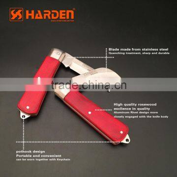Professional Wooden Handle Straight Blade Electrician Knife photo-2