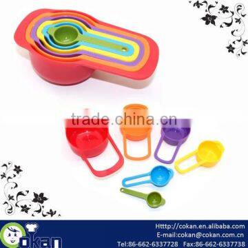 6pcs plastic stackable measuring spoon set CK-S073