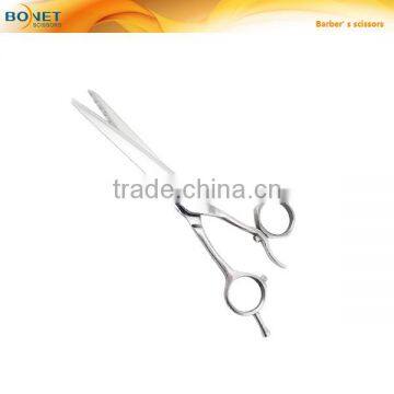 S81055 FDA certificated 7-1/4" serrated edge hair stainless steel barber scissors