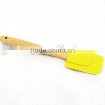 Silicone Dough scraper dough spatula wood handle