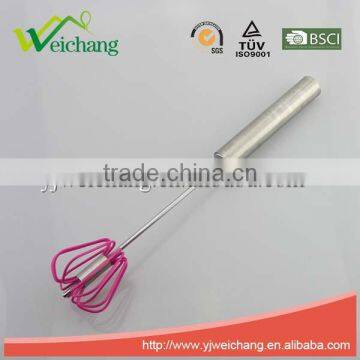 WCW061 Stainless Steel Rotary Egg Whisk, Egg Beater,Stainless Steel Wire Manual Whisk Rotary Egg Beater Hand Mixer Kitchen Gadge photo-2