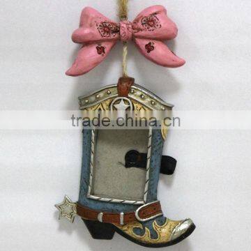 Personalized Bowknot Shoes Photo Frame Ornaments