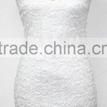 2016 Summer guipure lace design sleeveless European style sexy woman dress